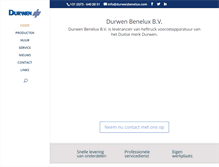 Tablet Screenshot of durwenbenelux.com